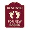 Signmission Reserved for New Babies withHeavy-Gauge Aluminum Architectural Sign, 24" x 18", BU-1824-23194 A-DES-BU-1824-23194 - alternate 1